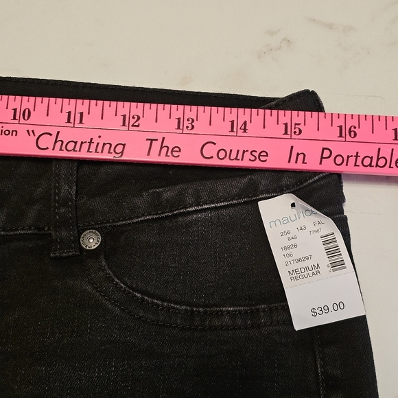 Maurices Black Distressed Skinny Jeans | Size Medium Regular M/R - Picture 7 of 12